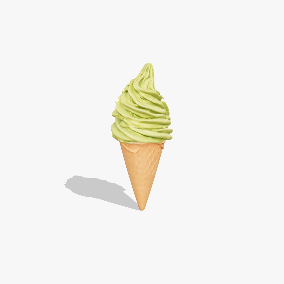 Matcha Soft Serve Cone model pack